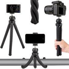 Flexibles Mini Stativ für iPhone Kamera GoPro mit Smartphone/Handy Halterung