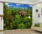 3D Dinosaur Forest 64 Blockout Photo Curtain Printing Drapes Fabric Window CA