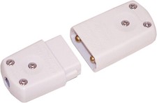Eagle White  2 Way 10A In-line Junction Mains Cable Electrical Connector 