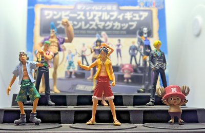 One Piece Real Figure & Stainless Mug Cup Seven Eleven Japan