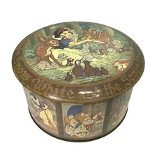 Vintage Tin Snow White and The Seven Dwarfs Collectible Tin Box Co. England