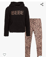 NWT BEBE GIRLS SHERPA OUTFIT