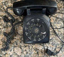 Vintage Western Electric Bell System 500 Black Rotary Dial Telephone w Phoneplug
