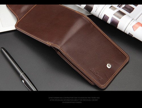 Leather Wallet for Men Short Wallet Male Business Bifold Type Money Bag Wallet - Picture 5 of 12