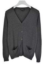 Agnes B.Pullover Herren M Seide Wolle Kaschmir Ellenbogen Flicken Stretch