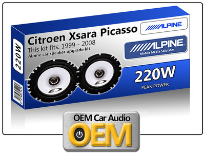 Citroen Xsara Picasso Front Door speakers Alpine 17cm 6.5