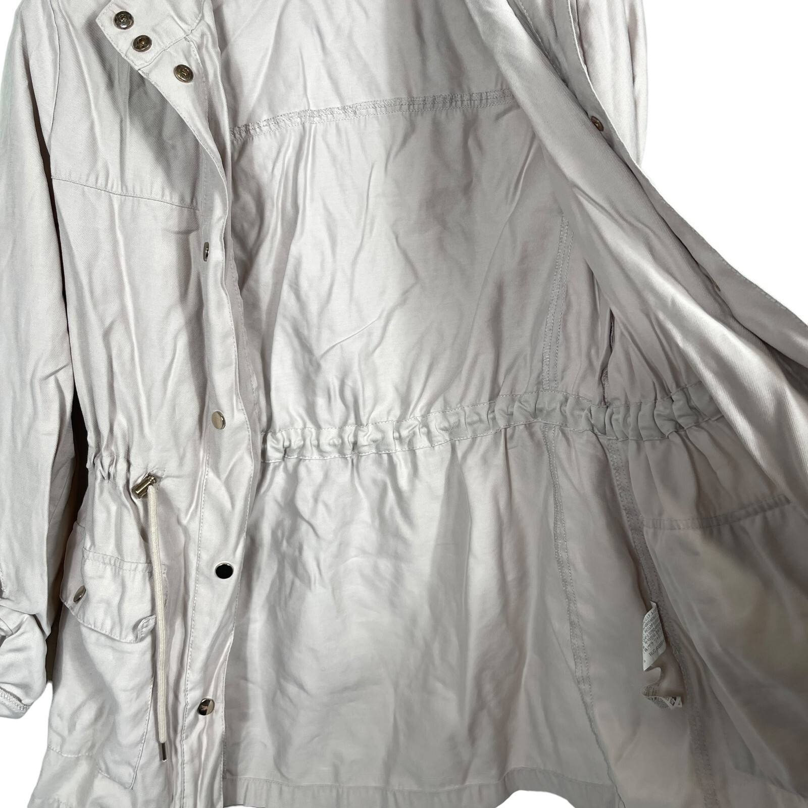 Zara Basic Utility Jacket Womens Small Taupe Beig… - image 9