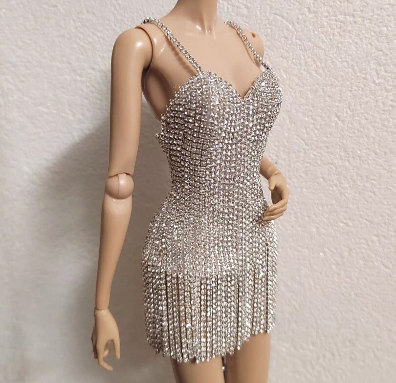 1/6 Scale Short Rhinestone Fringe Dress Model For 12" Female Action Figures | eBay 1/6 Scale Short Rhinestone Fringe Dress Model For 12" Female Action Figures | eBay