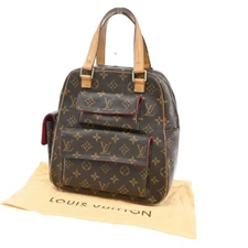 LOUIS VUITTON LV Excentri Cite Hand Bag Monogram Leather Brown M51161 72FB649