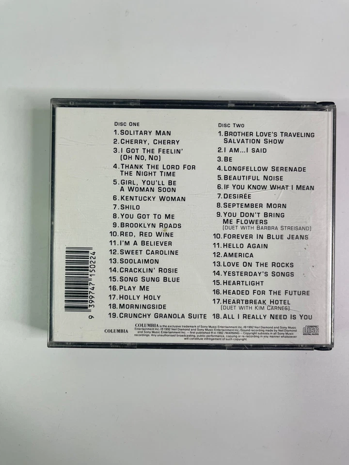 Neil Diamond The Greatest Hits 1966-1992 Solitary Man набор из 2 дисков - музыкальный компакт-диск - Изображение 3 из 4