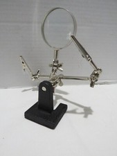SILVERLINE HELPING HANDS ADJUSTABLE MAGNIFIER LENS W/CLIPS 63mm 2.5X
