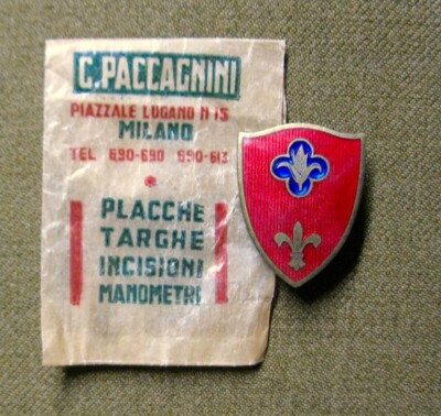 88th ID - Italian Made 338th Field Artillery Bn DUI & Cellophane Bag