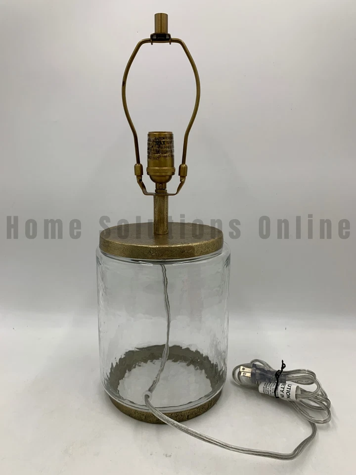 Pottery Barn Dalton Recycled Glass Table Lamp Forged Brass Small 20" H #X706 - Image 2 of 4