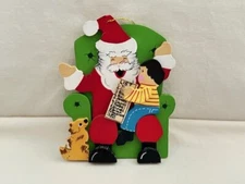 Vintage EMGEE Schmid Hawaii 1983 Santa Visit Christmas List Ornament