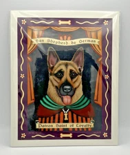 German Shepherd Retro Pets Loyalty Dog Art Print 10"x8" Krista Brooks NEW