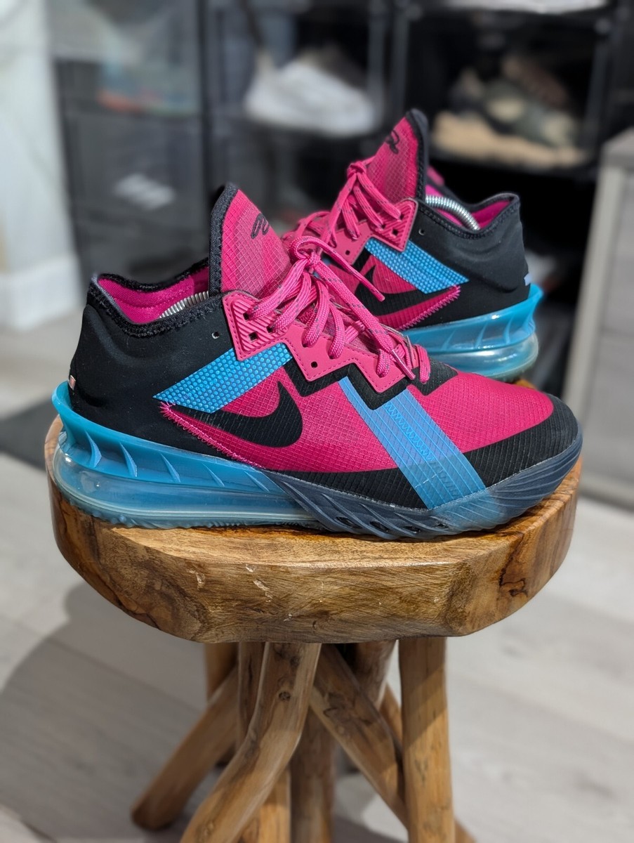 Size 9 Men's Nike Lebron 18 Low Neon Nights CV7564-600 Basketball