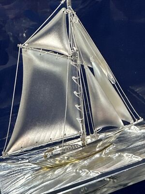 Seki Takehiko Sterling Silver 950 Yacht Hand Crafted in Lucite