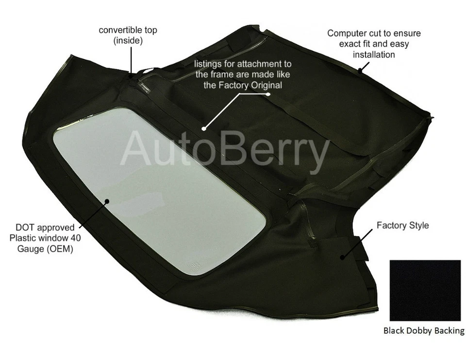 BMW Z3 Convertible Top Replacement GERMAN Sonnenland OEM Material - Image 2 of 4