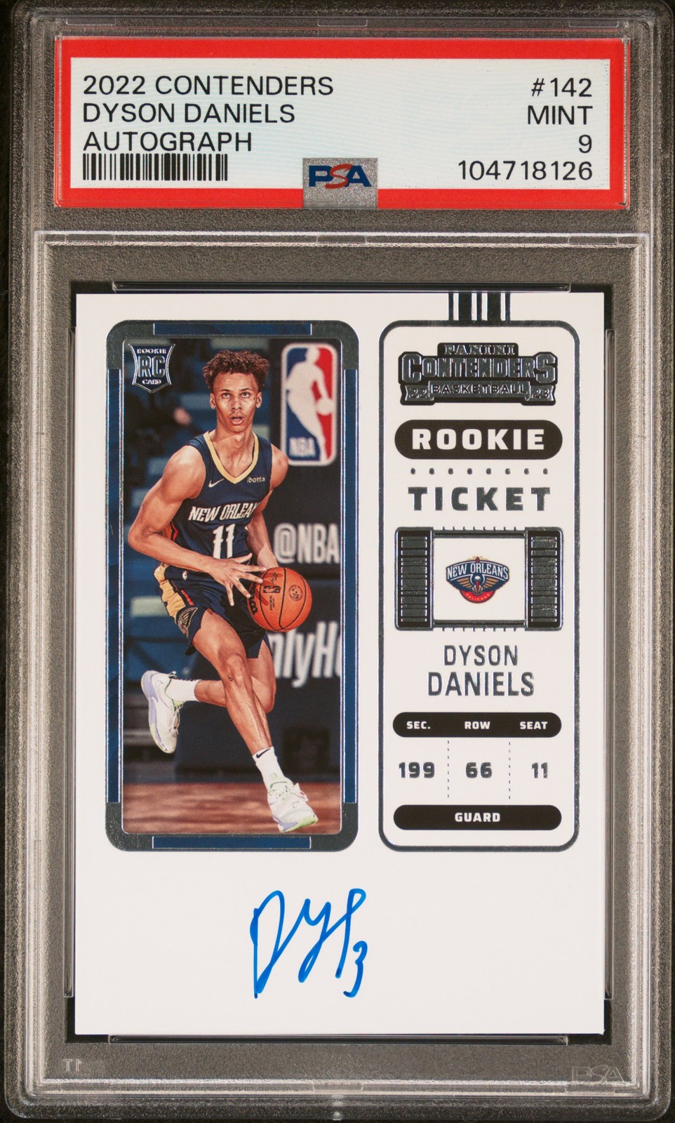 2022 CONTENDERS AUTO #142 DYSON DANIELS PSA 9