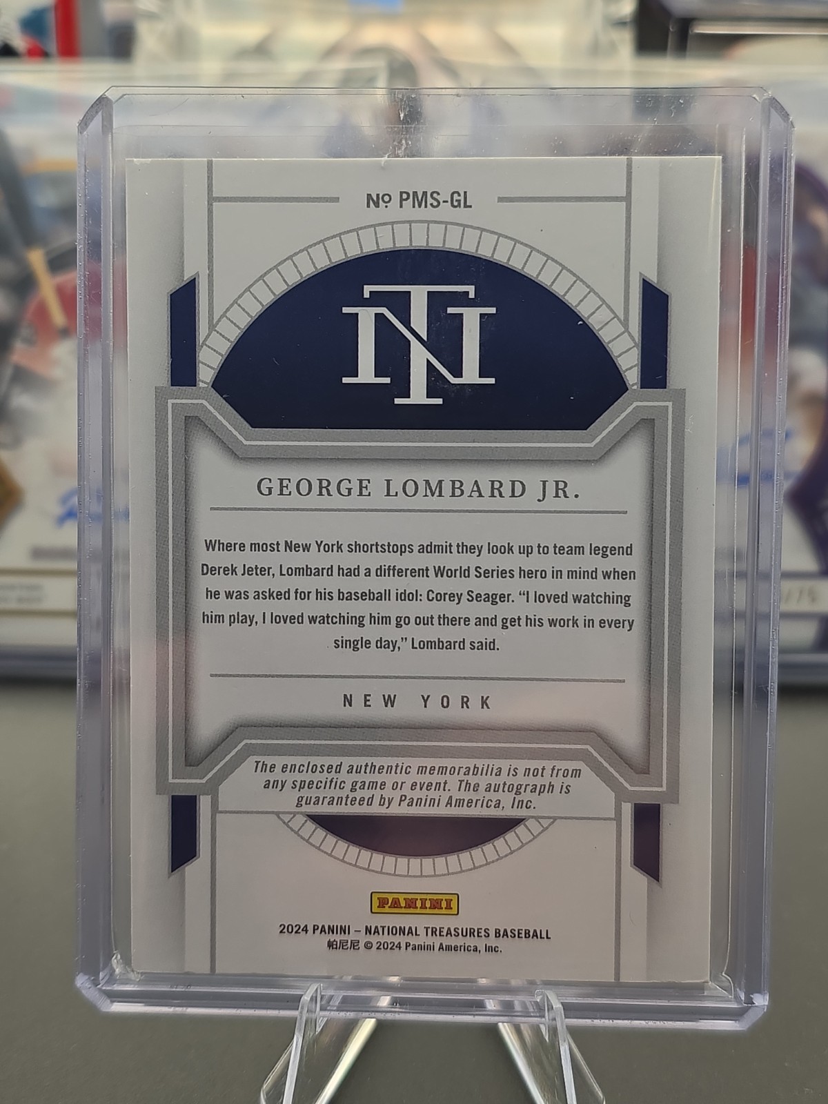 2024 Panini National Treasures - Jumbo Patch Auto /49 George Lombard Jr. view 2