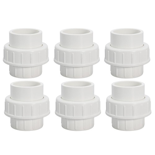 1-1/2" PVC Union Coupling Pipe Fitting PVC Adapter Schedule 40, EPDM O-Ring, ...