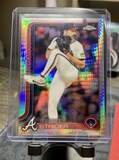 🔥 2025 Topps Chrome Spencer Strider Prism Refractor #46 Atlanta Braves 🔥