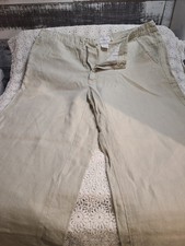 Calvin Klein Women's Cropped 100 Linen Pant Size 8