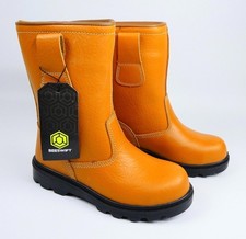 Beeswift RBLS Leather Safety Rigger Boots Orange UK 4 EU 37 - New with Tag