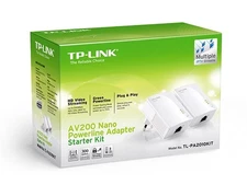 TP-Link AV200 Nano Powerline Adapter Starter Kit TL-PA2010KIT - NEW, Open Box