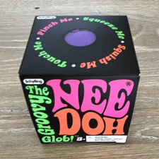 Schylling Nee-Doh Groovy Glob Purple Gel Squeeze Ball Stress Reliever 3in