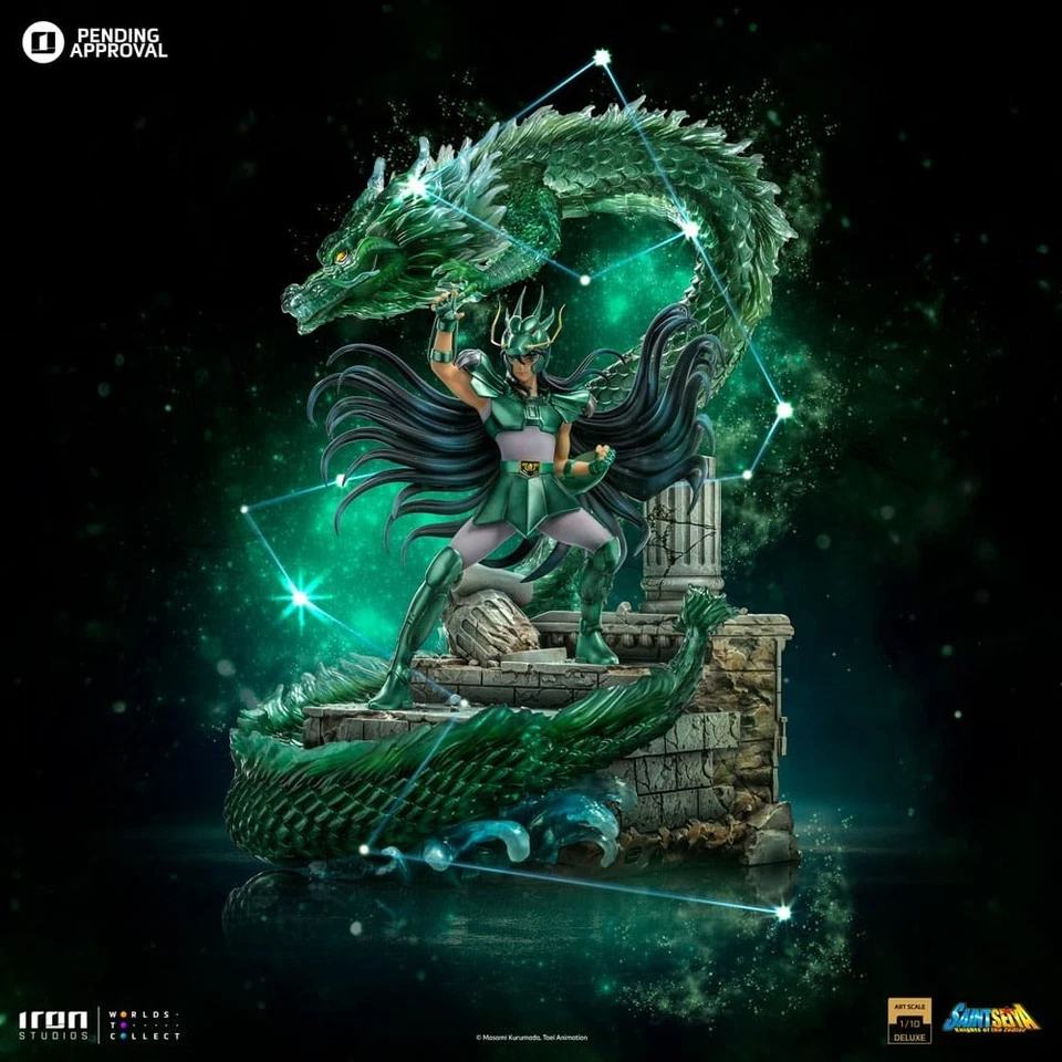 SIRIO Saint Seiya Deluxe Art  Statue 1/10 Dragon Shiryu 38 cm IRON STUDIOS - Immagine 2 di 4