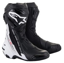 Bottes De Moto Alpinestars Supertech R Aéré Pour Hommes (Noir/Blanc) Taille: 45