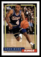 1992-93 Topps Spud Webb #63 Sacramento Kings NBA Basketball