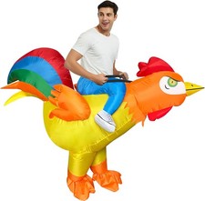 Stegosaurus Inflatable Costume Adult Ride On Chicken Funny Halloween...