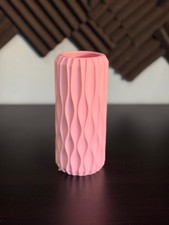 Vaso Wave Rosa Opaco - stampa 3D, design moderno