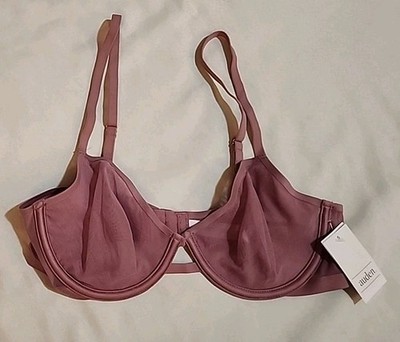 Auden Mesh Unlined Demi Bra size 34B Mauve Pink NEW NWT 