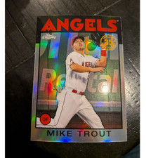2021 Topps Chrome 1986 Topps Baseball Mike Trout Insert #86BC-2