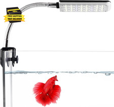 LED Aquarium Light for Fish Tank, 24 Leds, White  Blue Adjustable 360  Flexible