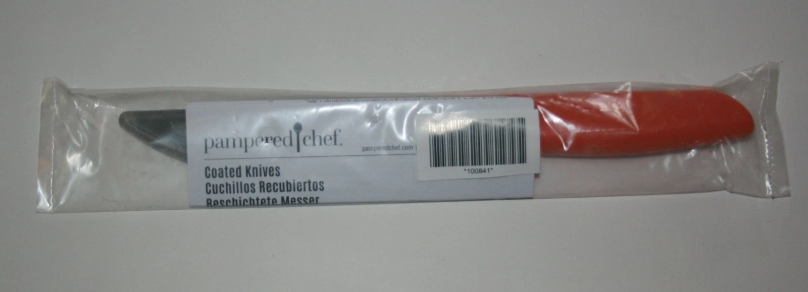 New Pampered Chef COATED TOMATO KNIFE 100841 Orange Free Shipping