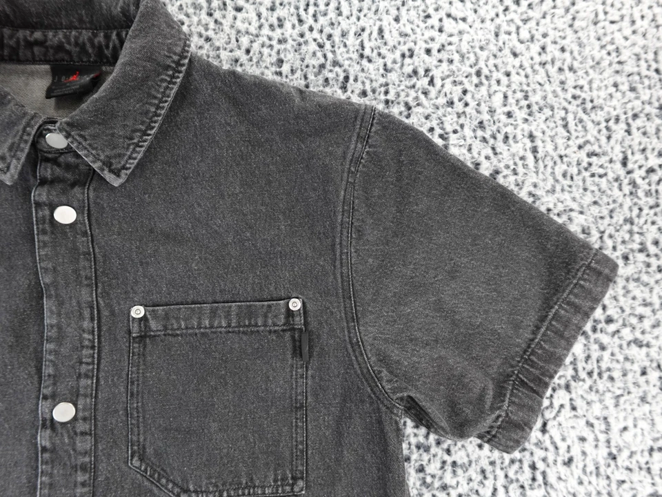 Nike Air Jordan Denim Snap Front Shirt Black Men's Size M FZ2131-010 - Image 3 of 4