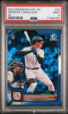 2022 Bowman Chrome Sapphire Image Variation #53 SPENCER TORKELSON RC SP - PSA 9