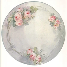 Vintage Floral Art Print, Rose Plate, Keramic Studio 1915 botanical art 13x10