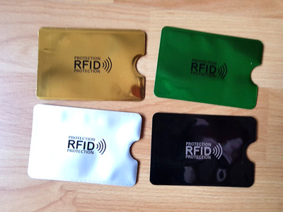 4 Visitenkartenhüllen  - Kartenhüllen, Protection  RFID