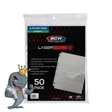 BCW LaserWeld 4-Pocket Currency Page 50ct Pack FREE SHIP
