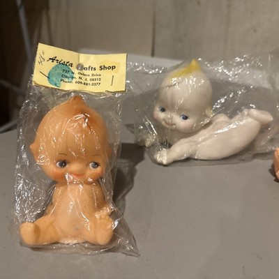 5 Vintage Rubber Kewpie Type 4'' rubber dolls 