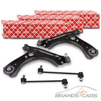 Febi 2X Querlenker + Koppelstangen Vorne FÜR Audi A1 Seat Ibiza Toledo VW Polo