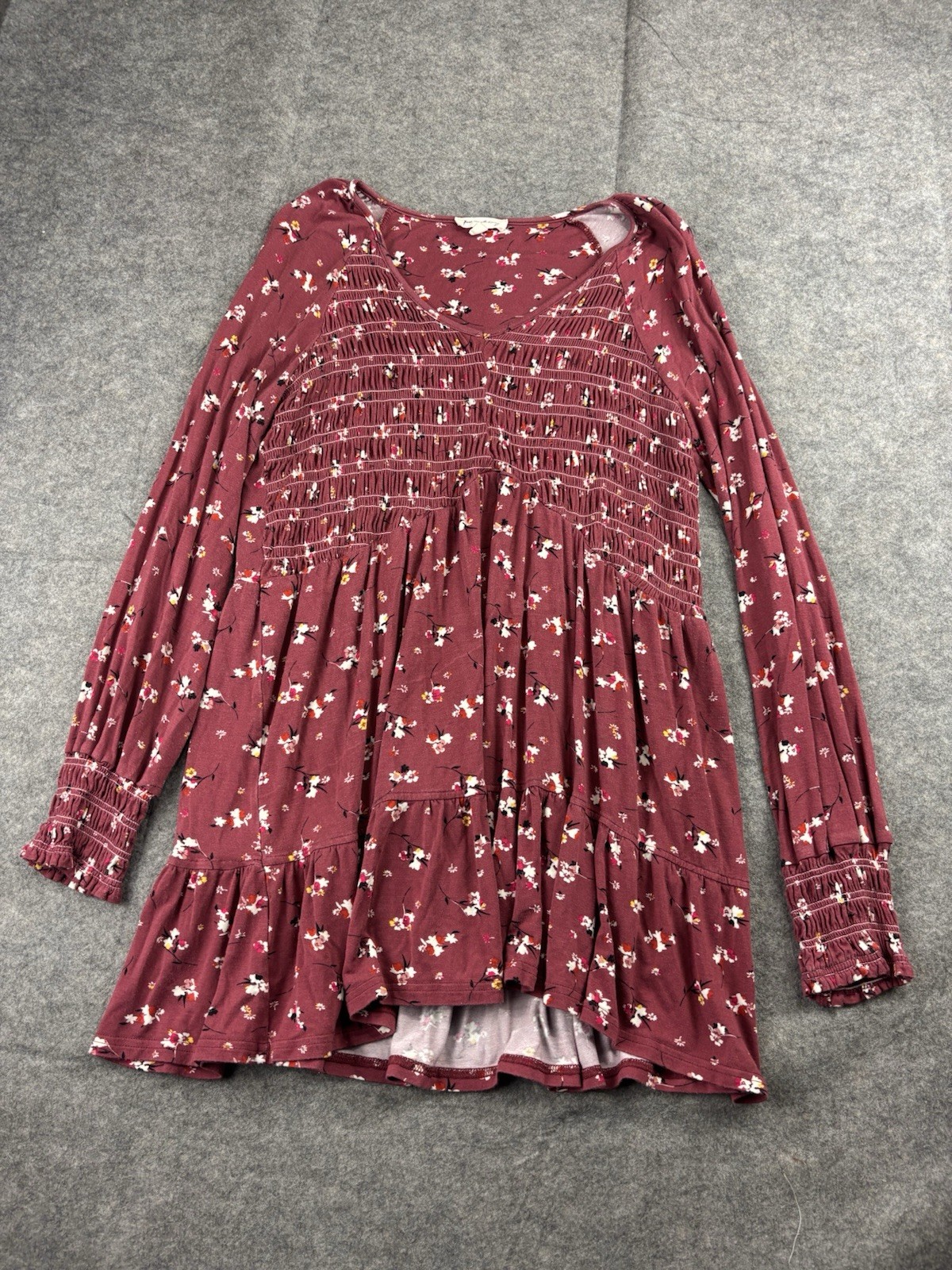 Jane & Delancey Womens M Cottagecore Floral Smocked Mini Dress Peasant Prairie