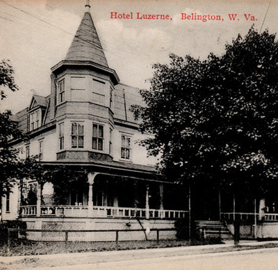 Hotel Luzerne Belington West Virginia Grant Graham halftone Postcard