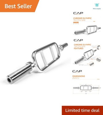 CAP Barbell 34'' Olympic Triceps Bar, Chrome OBIS-34S
