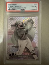 2025 Topps Finest Junior Caminero #124 Pearl Checkerboard Refractor /40 